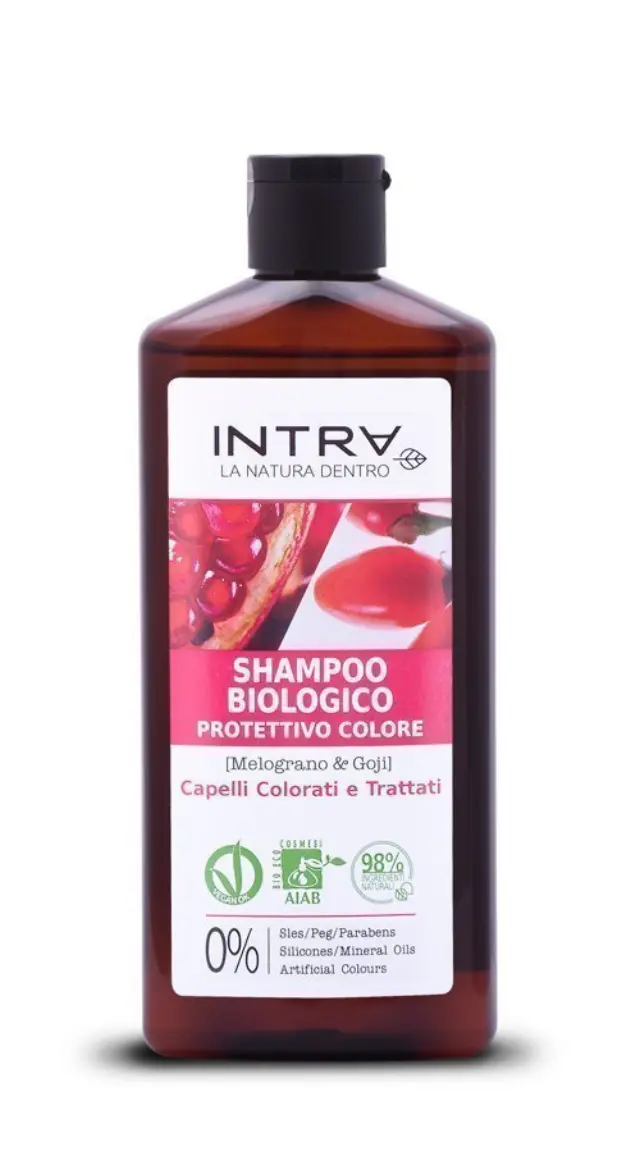 Intra Organic Color Protection Shampoo με Ρόδι & Goji – Για Βαμμένα Μαλλιά 250ml