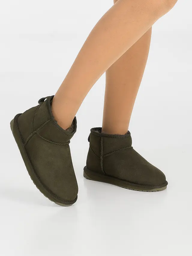 Emu Μποτάκια Γυναικείο δέρμα Πράσινο EMU/10937 D/OLIVE 2