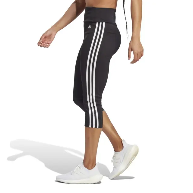 adidas High-Rise 3-Stripes 3/4 Tights (GL3985-Black) - Μαύρο - XS 3
