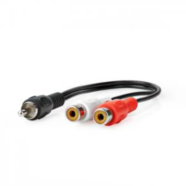 Καλώδιο 1x RCA αρσ. - 2x RCA θηλ., 0.20m. 2