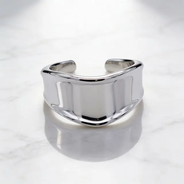 Silver Bold Cuff Bracelet