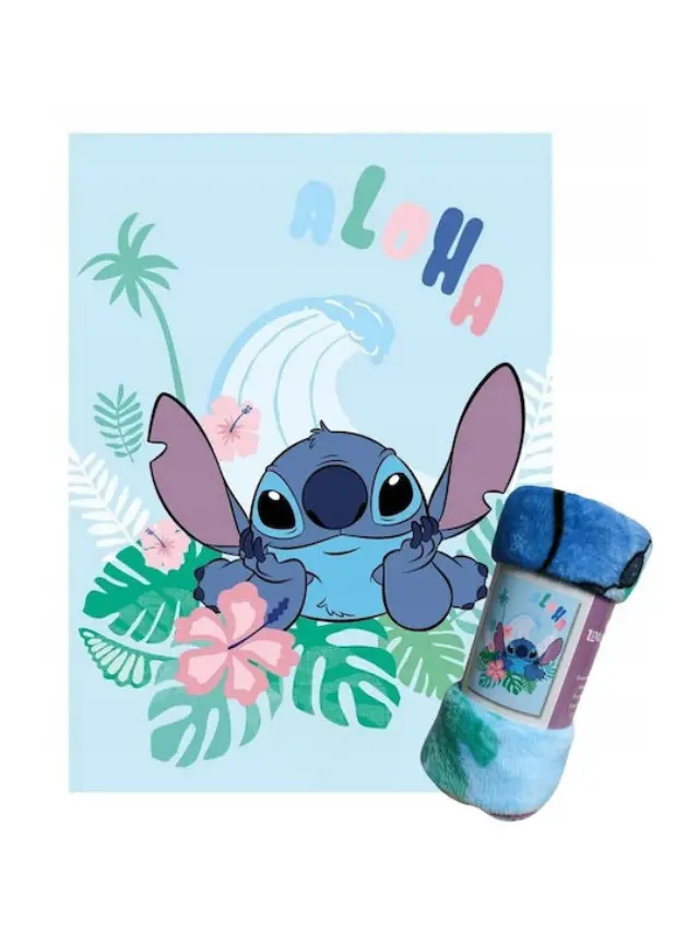 AyMax DISNEY - Flanel Blanket 110x150cm - Aloha Stitch Κουβερτούλα 2