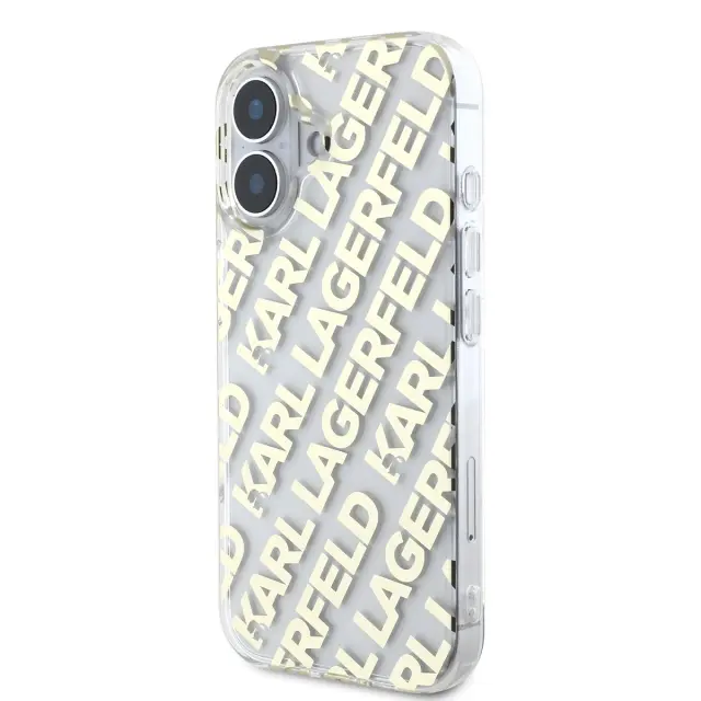 Karl Lagerfeld IML Electroplated Repeated Logo Case for iPhone 16 Gold 3