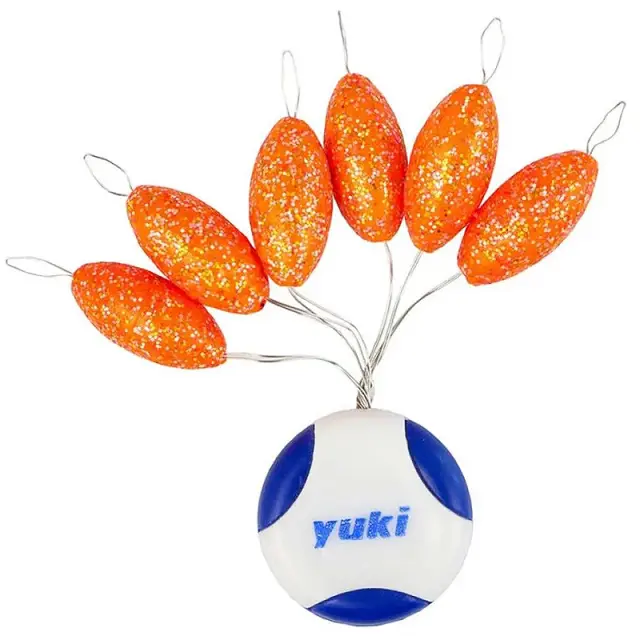Φλοτεράκια Yuki Oval Floating Beads With Stopper PFY 25 Orange Glossy