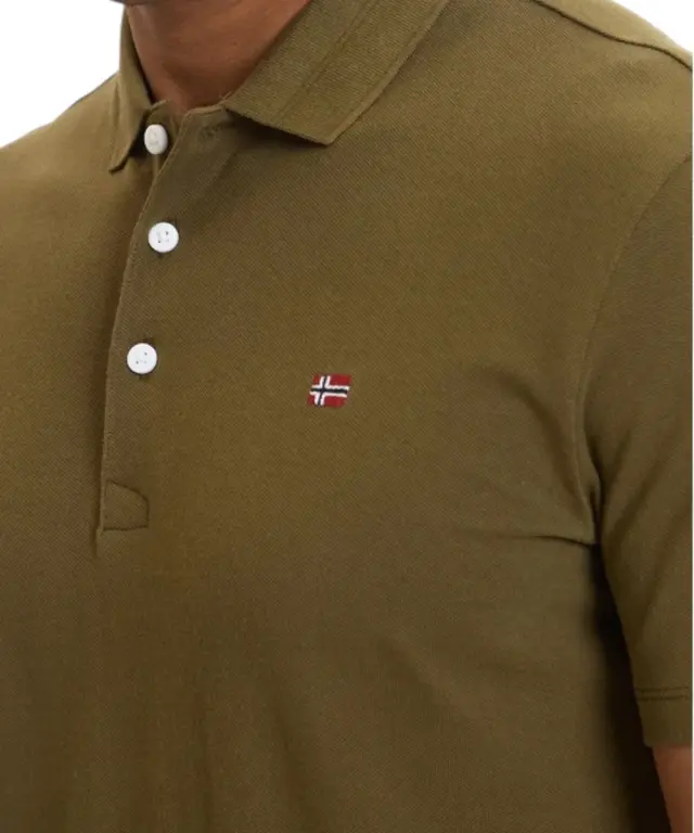 Napapijri - Ανδρικό T-shirt Polo Ealis SS Regular Fit NP0A4H8B-G3A Πράσινο - S 3
