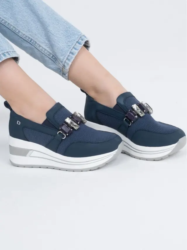 Donna Serena Sneakers Γυναικείο δέρμα Μπλέ DSE/5548 BLUE 2