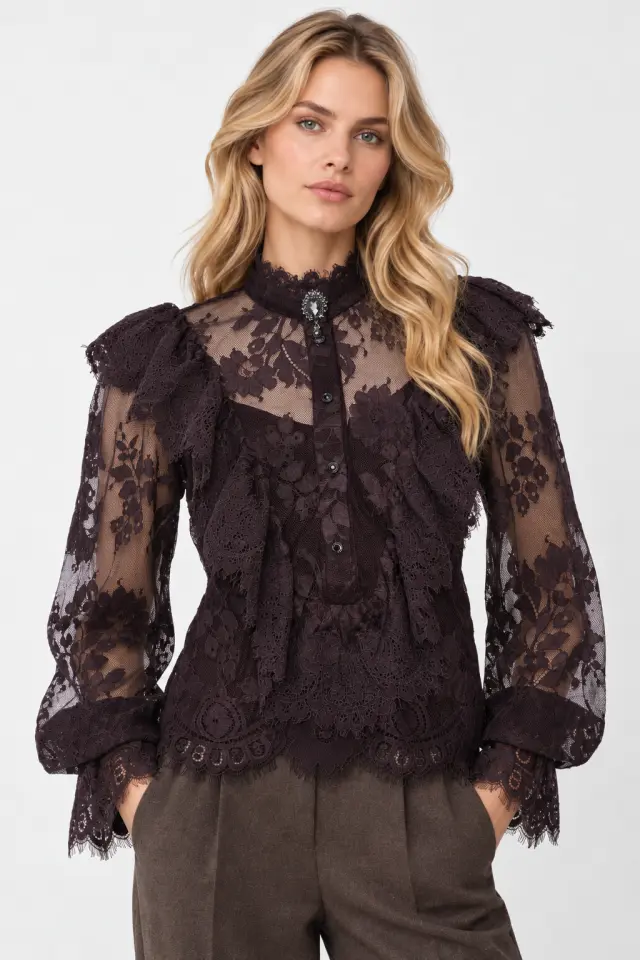 BSB BLOUSES (0056-0116010-BROWN) - 40-small