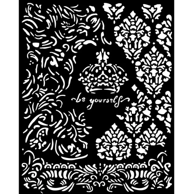 Thick Stencil Stamperia 20x25cm, Alterego, Crown Be yourself