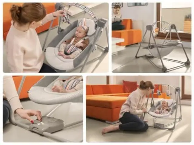 Lionelo Otto Βρεφικό ηλεκτρικό Ρηλάξ Cosy Gray 3