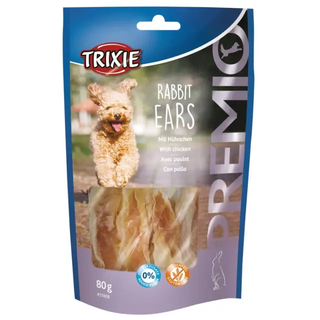 Trixie Rabbit Ears Λιχουδιά Σκύλου Αυτιά Kουνελιού Με Κοτόπουλο 80gr