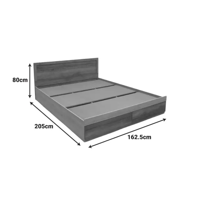 Κρεβάτι διπλό Olympus pakoworld με συρτάρι castillo toro 160x200εκ 2