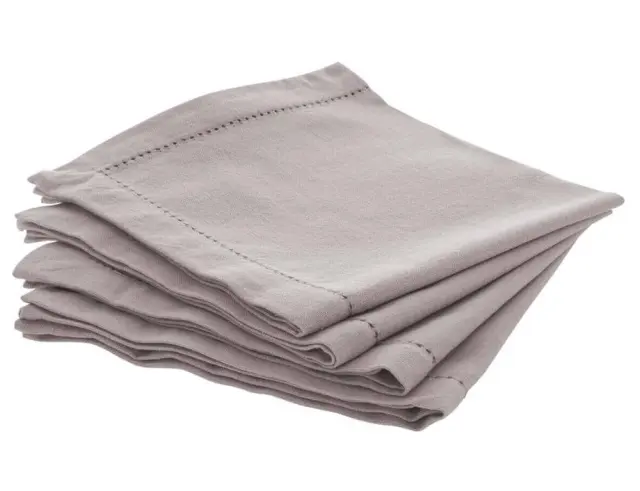 Σετ Πετσέτες φαγητού Chambray Atmosphera με διαστάσεις 40x40cm - Mouse grey - 4 τεμάχια 146341B 2
