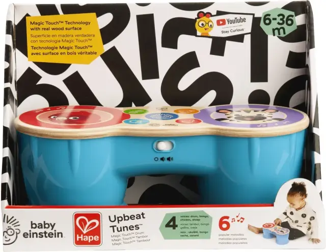 Hape Kids II Ξύλινο Magic Touch Drum Upbeat Tunes 2