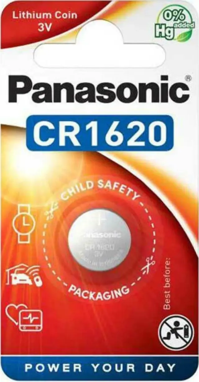 Panasonic Lithium Power CR1620 3V Μπαταρία Ρολογιών 1τμχ