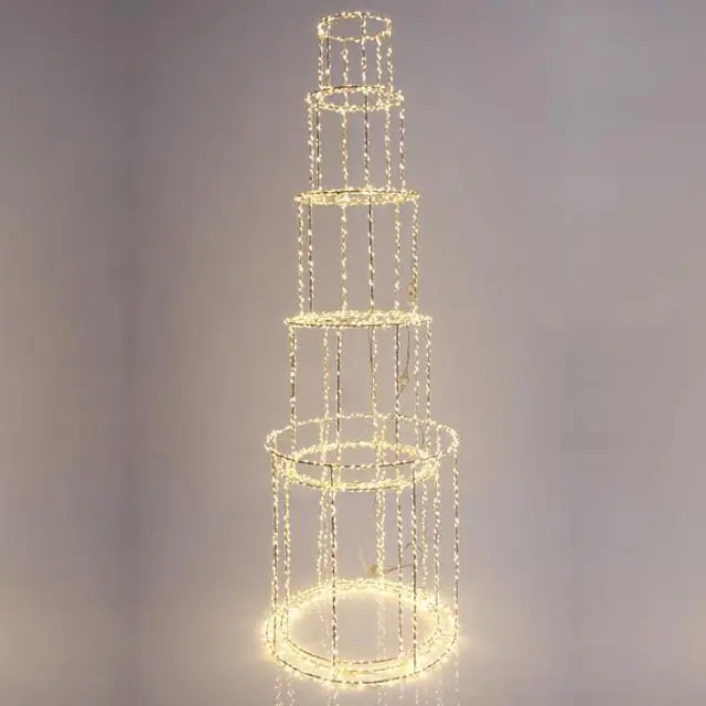 Πύργος Φωτιζόμενος 4350 Θερμά LED Με Μετασχηματιστή Χάλκινο 163x40cm
