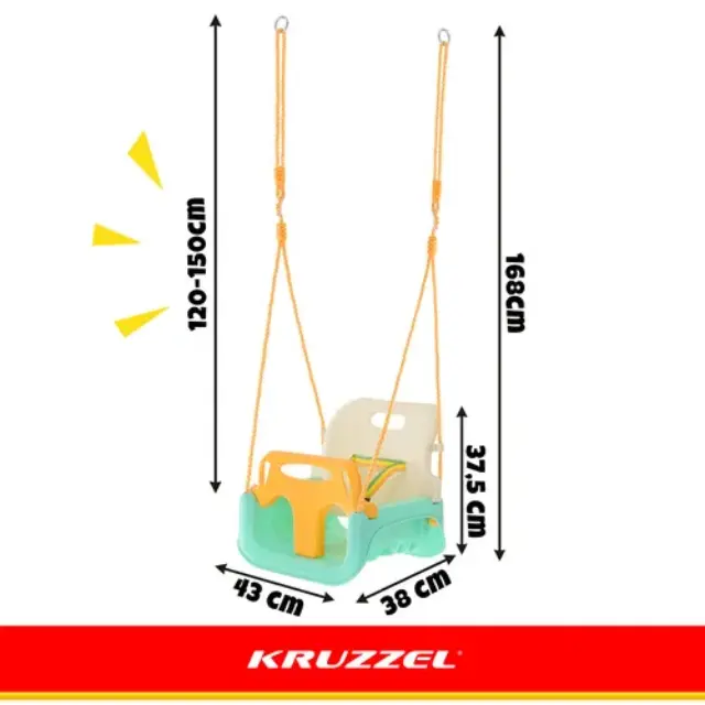 Kruzzel Παιδική Κούνια Kruzzel 3 σε 1 2