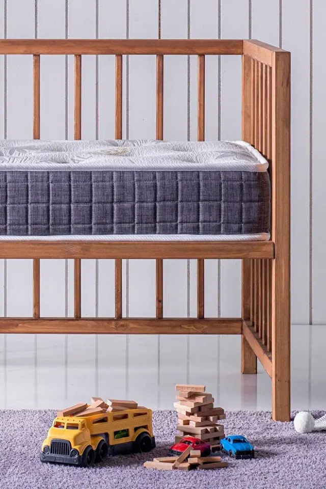 Stewehome Natural Βρεφικό Στρώμα Κούνιας Ορθοπεδικό Γκρι 50x80x10 cm 3