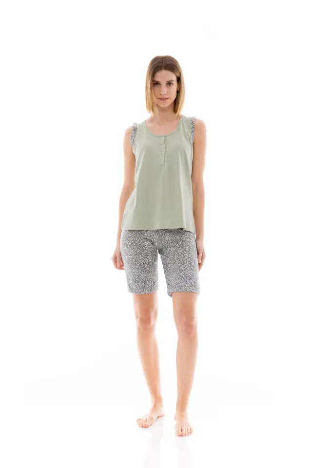 S1223 - Type - PYJAMA SHORTS AQUA FLOWER 3
