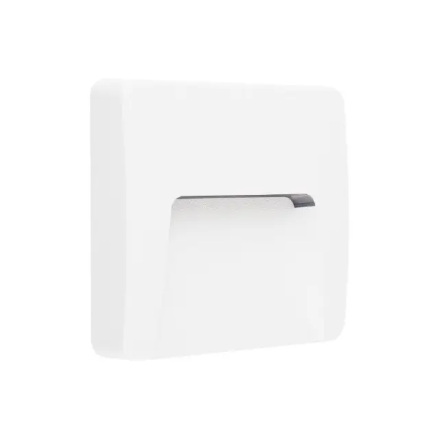 LED WALL SQUARE LUMINAIRE WHITE 230V AC IP65 3W 3000K 200LM RA80 / SLIM42W