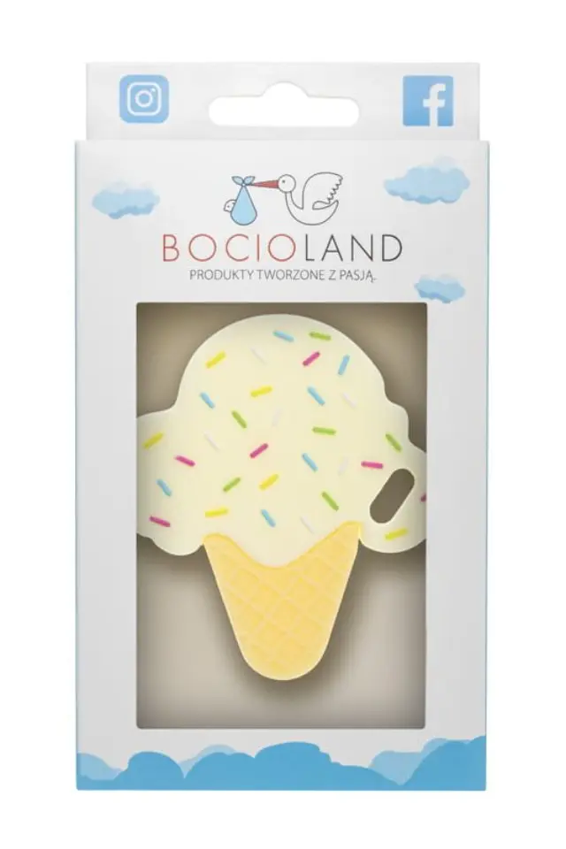 Bocioland Μασητικό Σιλικόνης Παγωτό Vanilla 2