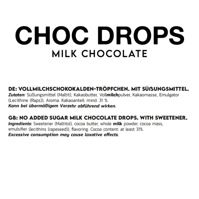 Choc Drops 150g Inlead White Chocolate 3
