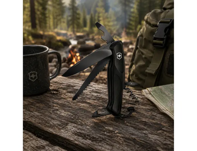 Ελβετικός Σουγιάς Victorinox Ranger 55 με 13 λειτουργίες και μήκος 13cm - Onyx Black0.9563.C31P