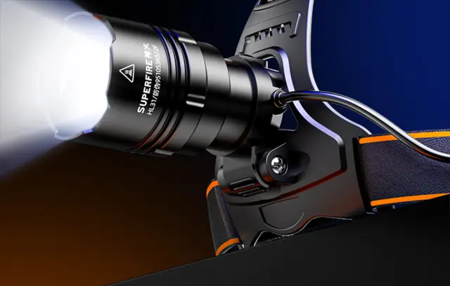 Φακός κεφαλής Superfire HL31, Τύπος-C 2200 lm 3