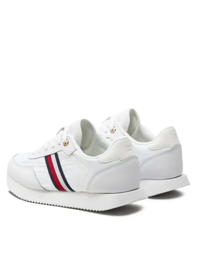 Tommy Hilfiger – Γυναικεία Sneakers Essential Runner Global Stripes FW0FW08005-YBS Λευκό 3