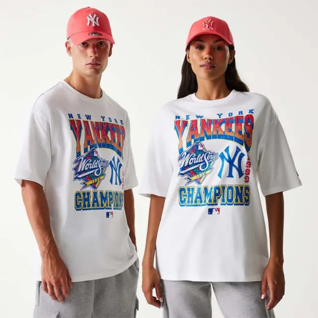 New Era Unisex MLB World Series New York Yankees Oversized T-Shirt Άσπρο 60667817 (New Era)