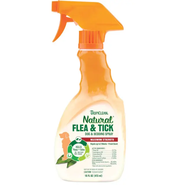 Tropiclean Flea & Tick Αντιπαρασιτικό Spray για Σκύλους και το Χώρο τους 473ml Μονόχρωμο