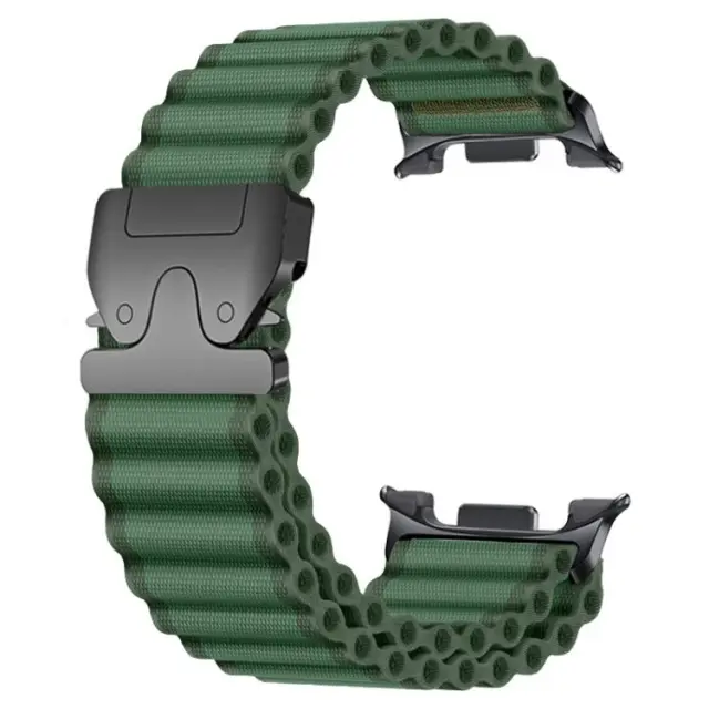 Parachute Buckle Nylon Λουράκι για Galaxy Watch 8/8 Classic-Green OEM 2
