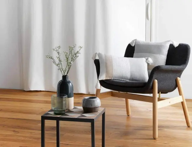 Διακοσμητικό Μαξιλάρι Iliade Douceur d'intérieur με κρόσσια και διαστάσεις 40x40cm - Grey 1608224
