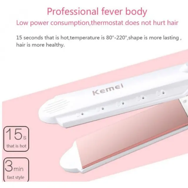 KEMEI KM-8852 - Ισιωτική μαλλιών με κεραμικές πλάκες και επίστρωση τουρμαλίνης 3