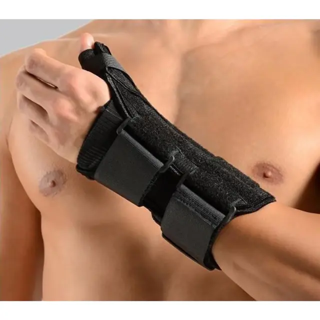 ANATOMIC LINE 5506 Νάρθηκας Καρπού Αριστερής Πλευράς με Αντίχειρα σε Μαύρο Χρώμα - XL