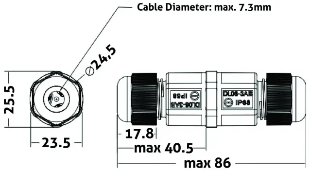 Entac Ένωση Καλωδίων 3 Φάσεων Στεγανό IP68 15.005.0059 3