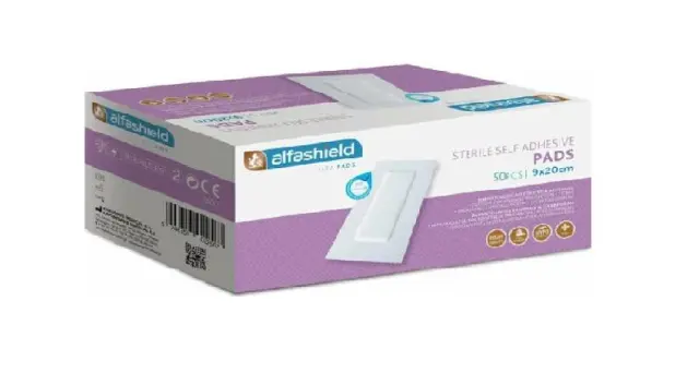 Alfa Gauze Αποστειρωμένα Αυτοκόλλητα Επιθέματα 9 x 20cm, 50τμχ