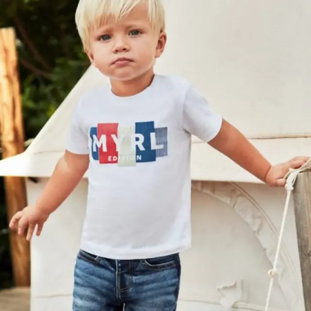 Baby 6 μηνών έως 4 ετών Μπλούζα κοντομάνικη βασική λευκό - 9M 2