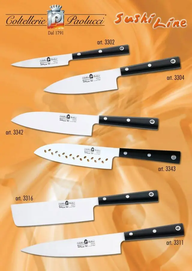 Μαχαίρι Κουζίνας Paolucci Coltellerie Sushi Line 16cm 3304/16 2