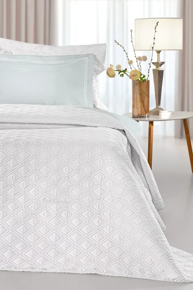 ΣΕΤ ΚΟΥΒΕΡΛΙ KING SIZE 240×250 3 ΤΕΜΑΧΙΩΝ HONOUR WHITE GUY LAROCHE 2