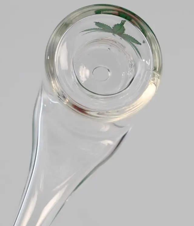 Πίπα Γυάλινη Pipe Hemp με Καμπυλωτό Επιστόμιο - 10cm 2