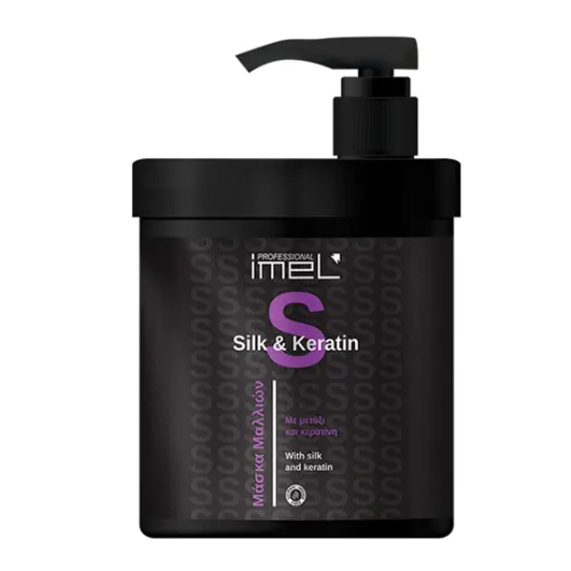IMEL Μάσκα Μαλλιών Με Μετάξι & Κερατίνη 1000ml