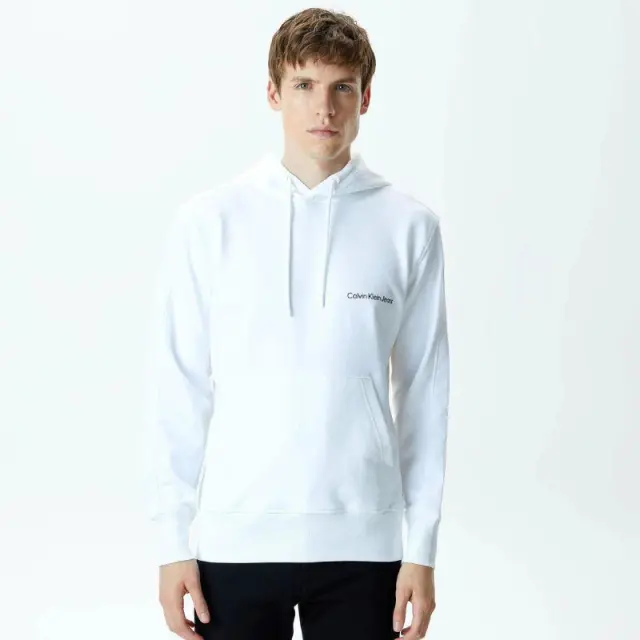 Calvin Klein - Institutional Ανδρικό Φούτερ Regular Fit J30J324620-YAF Λευκό - 2XL