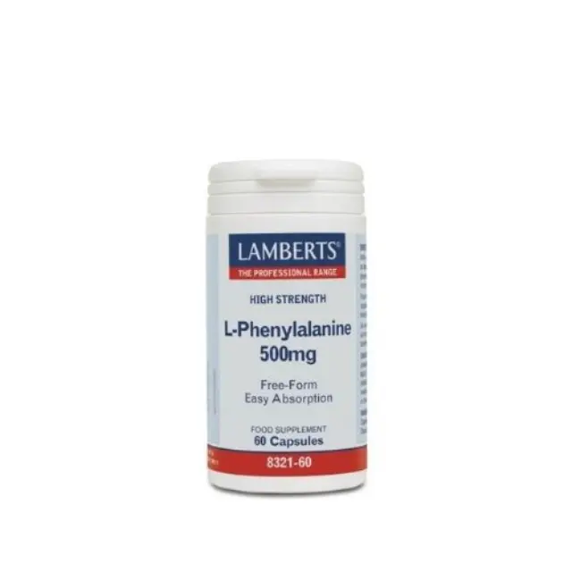 LAMBERTS L-Phenylalanine για την Διατήρηση της Μνήμης & τον Συντονισμό των Κινήσεων των Μυών, 60caps