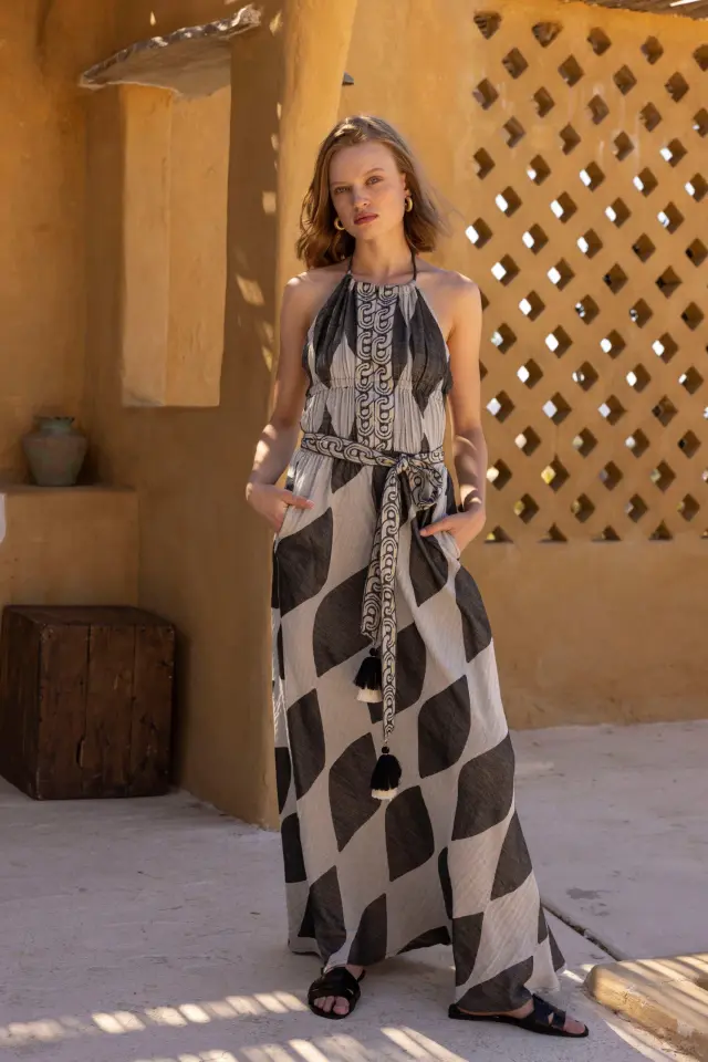 NEMA RESORT WEAR "ARIADNE" DRESS (14907N128-BLACK) - M