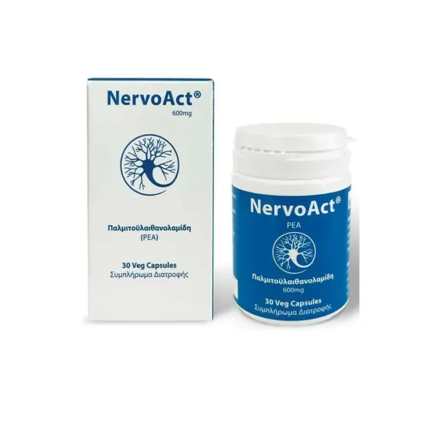 Gramm Pharmaceuticals NervoAct Παλμιτοϋλαιθανολαμίδη (PEA) 600mg, 30 φυτικές κάψουλες