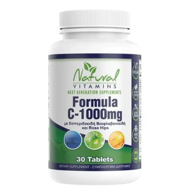 Natural Vitamins C-1000 with Bioflavonoids 30 Ταμπλέτες