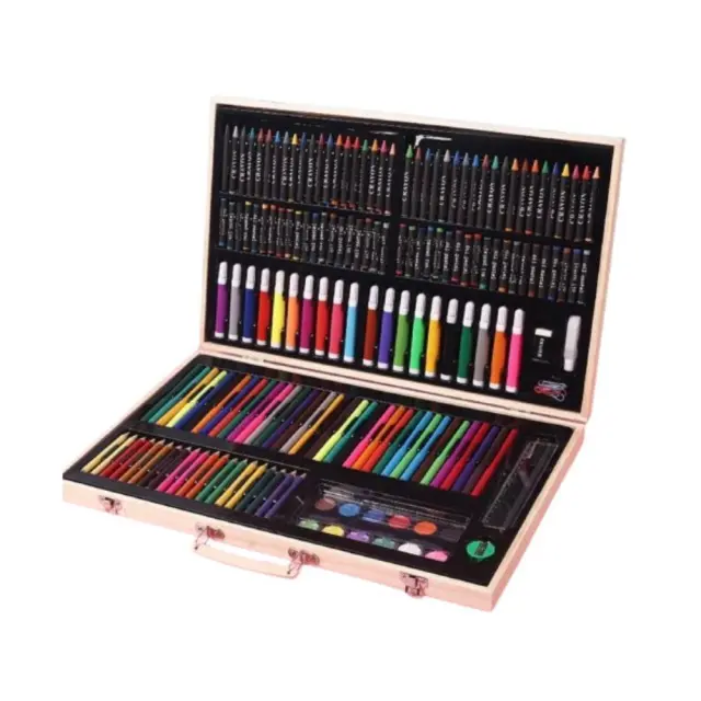 Kelepoyri PAINT-SET-180PCS Σετ Ζωγραφικής σε Βαλιτσάκι Ξύλινο 47.5x29.5cm 180τμχ 47006850
