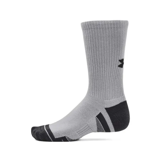 Under Armour Unisex Performance Tech 3 Pack Crew Socks Μαύρο - Άσπρο - Γκρι 1379512-011 (Under Armour) 3