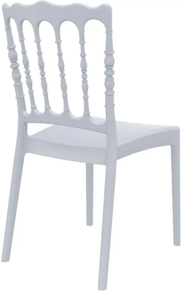 Καρέκλα Στοιβαζόμενη NAPOLEON Silver Grey PP 45x55x92cm 2