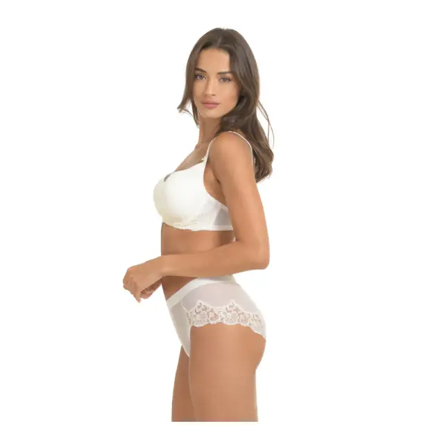 Miss Rosy Γυναικείο Σουτιέν Τούλι Δαντέλα, Χρώμα Ιβουάρ 2